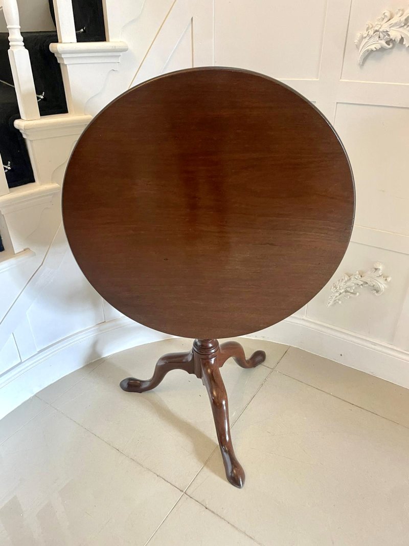 Antique George III Quality Mahogany Bird Cage Tripod/Lamp Table - Image 2